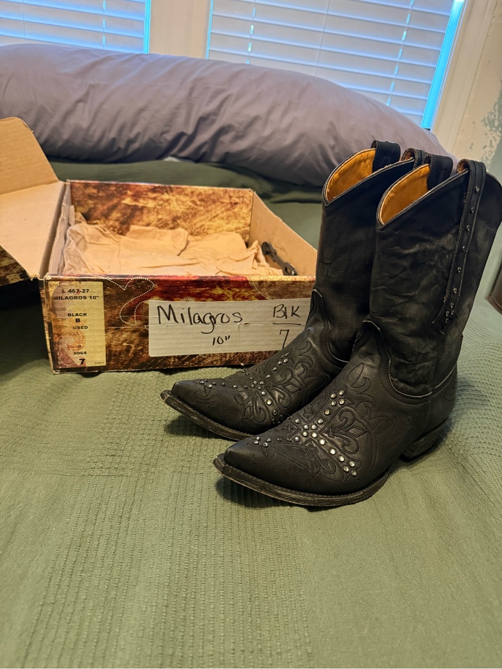 Old Gringo Black Studded Western Boots